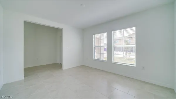 an empty room with a window