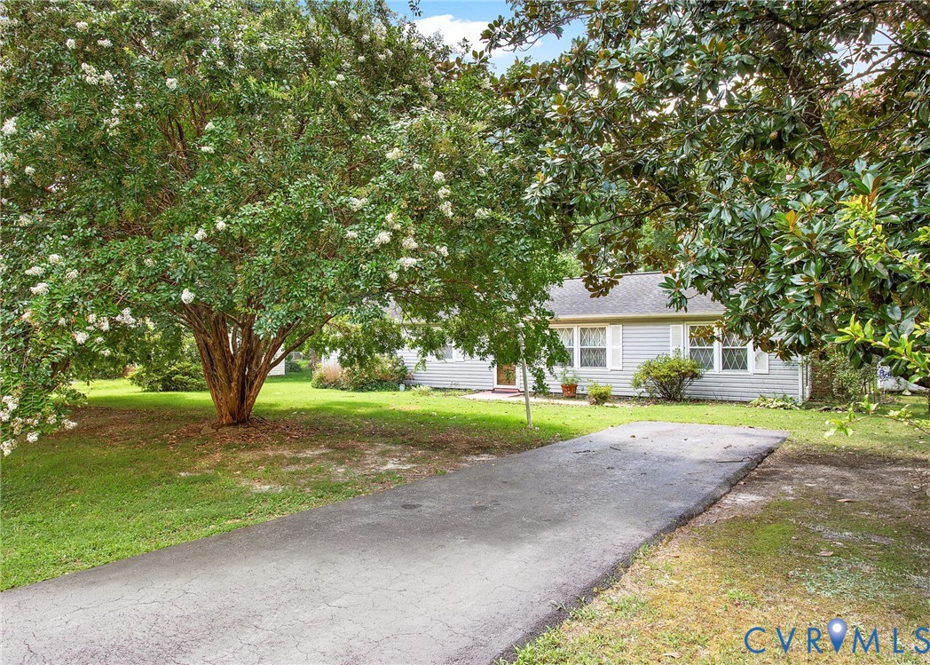 3513 Union Branch Road Petersburg, VA 23805 - Photo 4 of 32 a front view of a house with a yard and trees