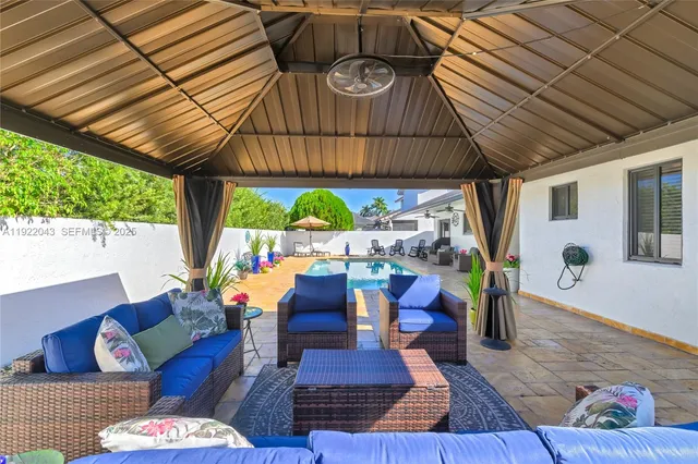 a view of outdoor seating