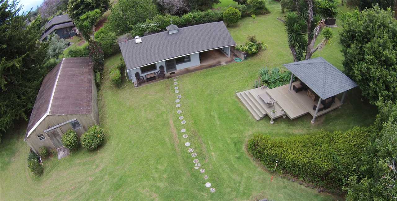 100 Ihe Place Kula, HI 96790 - Photo 17 of 18 an aerial view of a house with garden space and a street view