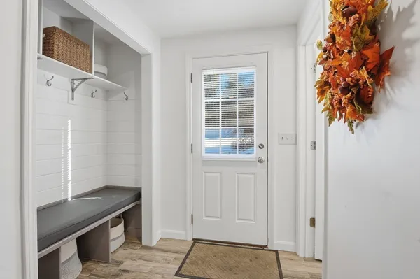 a view of bathroom with a shower and a sink