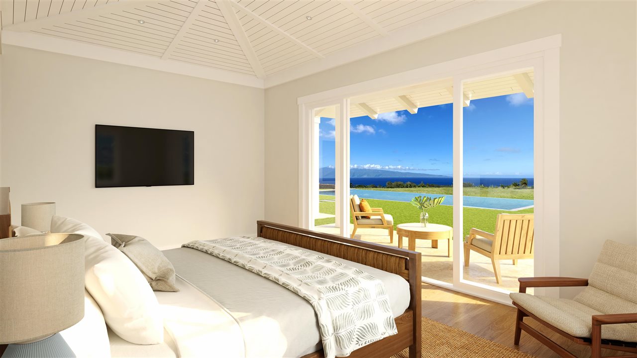 310 Mahana Ridge Street, Unit LOT 21 Lahaina, HI 96761 - Photo 4 of 5 a bedroom with a bed and large window