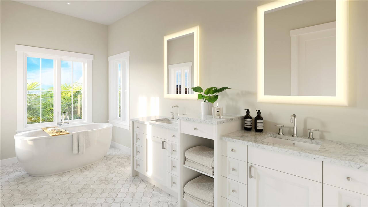 310 Mahana Ridge Street, Unit LOT 21 Lahaina, HI 96761 - Photo 5 of 5 a spacious bathroom with sink and mirror