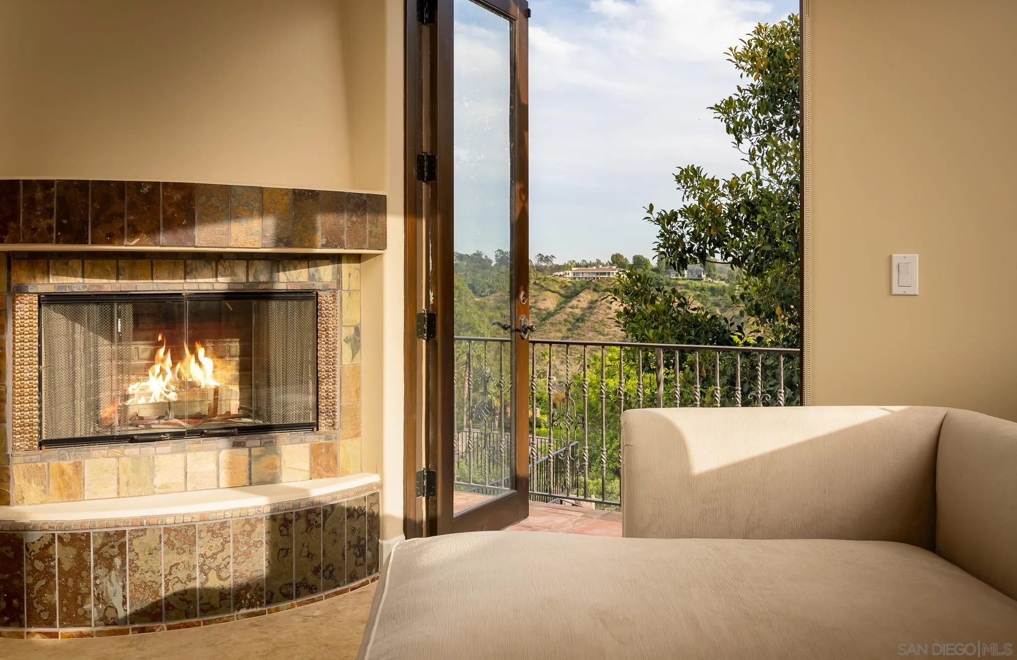 16738 Zumaque Street Rancho Santa Fe, CA 92067 - Photo 29 of 61 a living room with a large window and front door