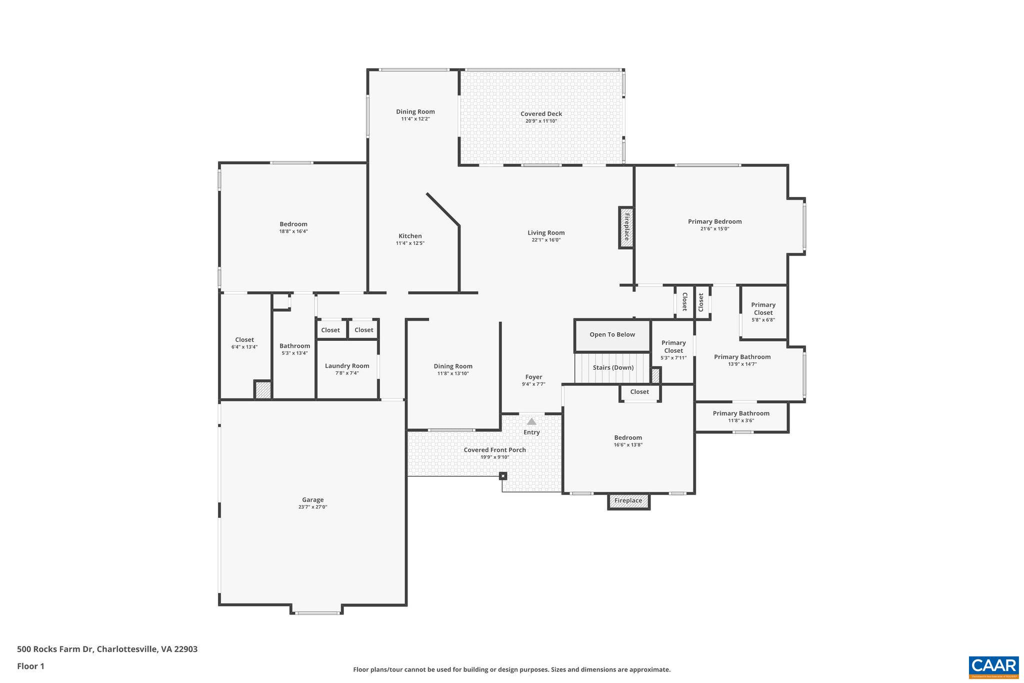 500 Rocks Farm Drive Charlottesville, VA 22903 - Photo 48 of 50 1st floor floor plan