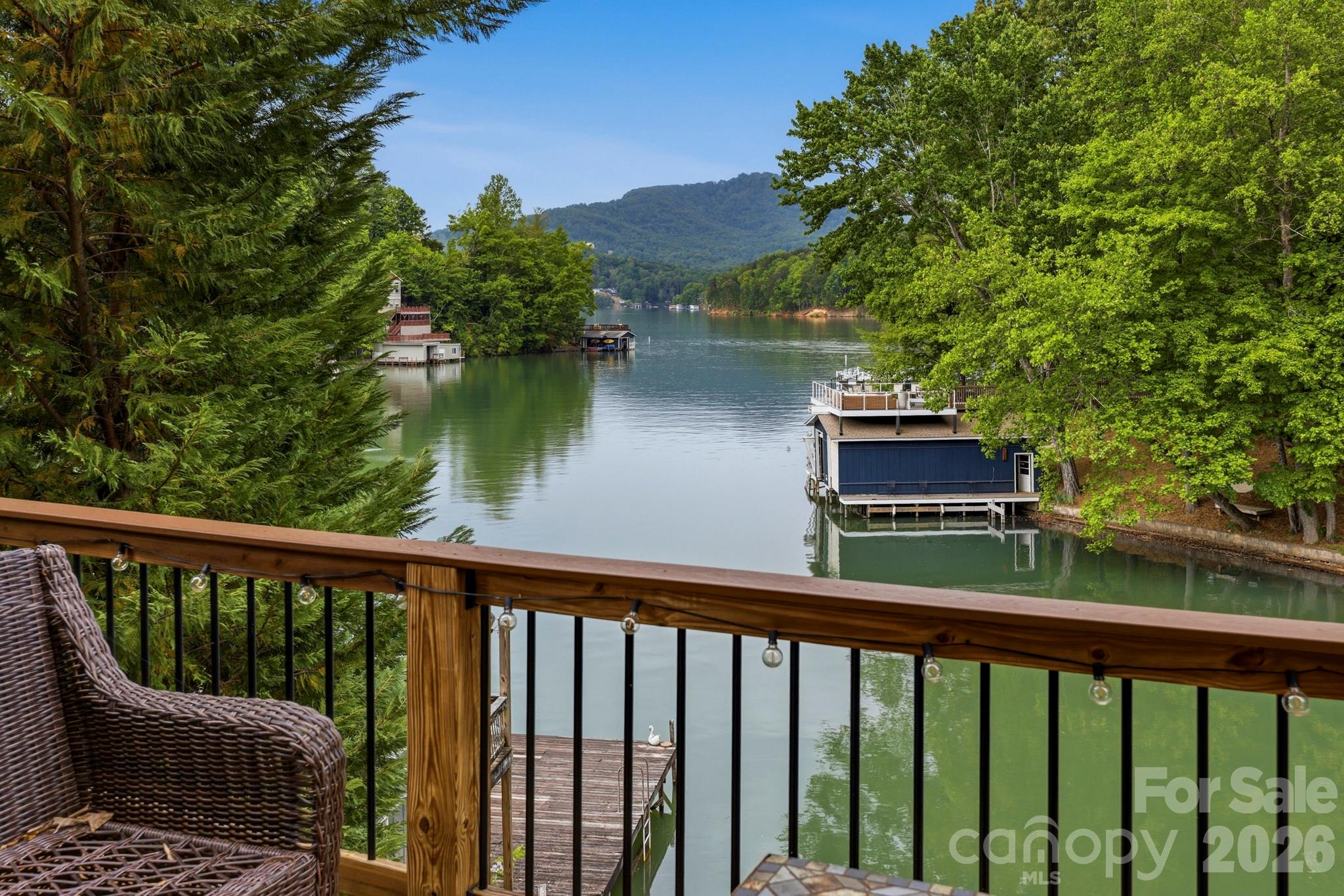 130 Edwards Point Lake Lure, NC 28746 - Photo 5 of 35 a balcony view with a lake view