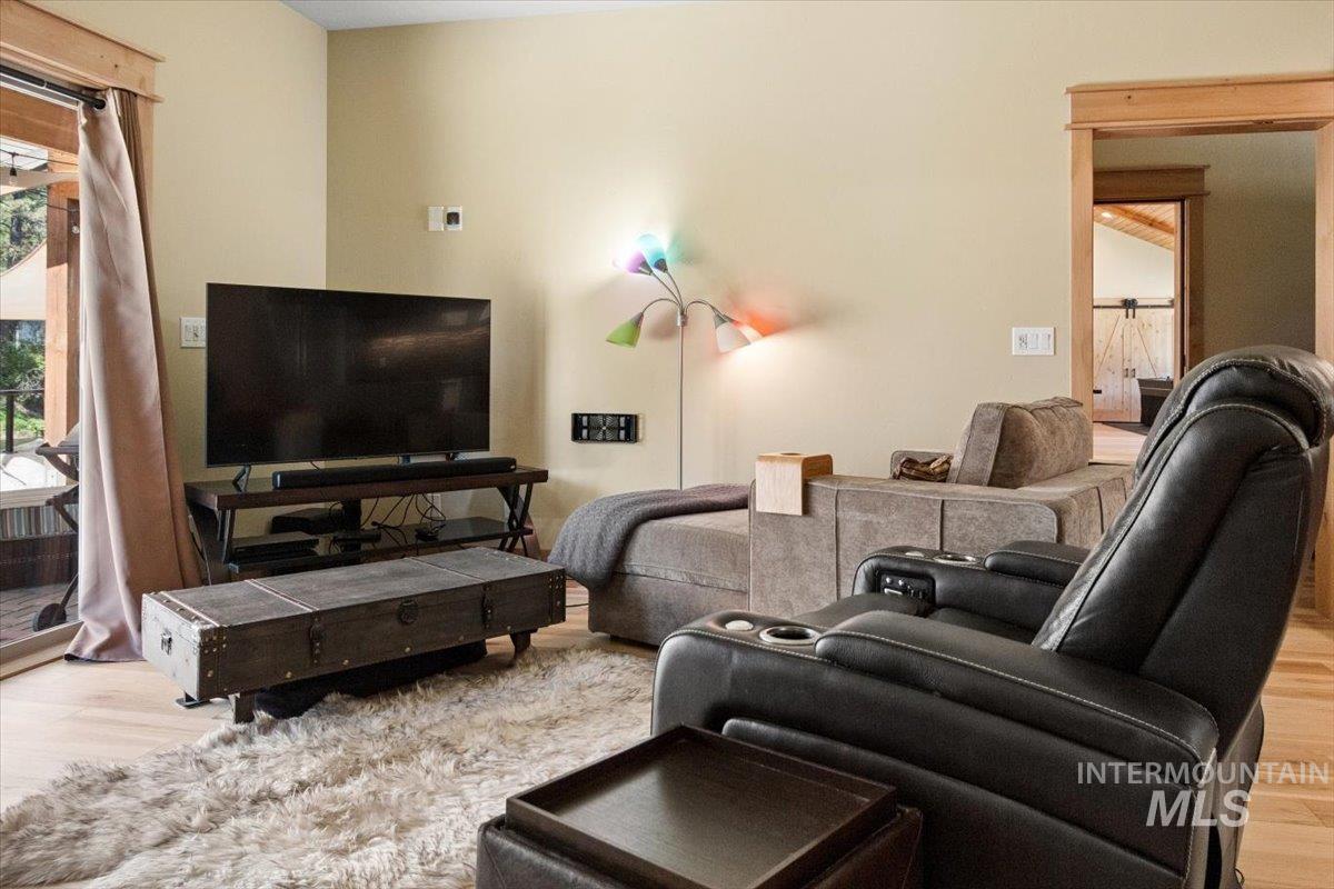 36 Kevins Way Garden Valley, ID 83622 - Photo 28 of 50 Apartment Dining area with recessed lighting, light wood-style floors, a textured ceiling, and a chandelier