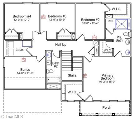 3016 Bayou Street Graham, NC 27253 - Photo 4 of 4 Second Story Layout
