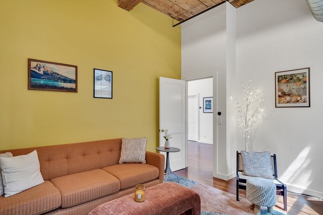 a couch sitting in a living room with a couch