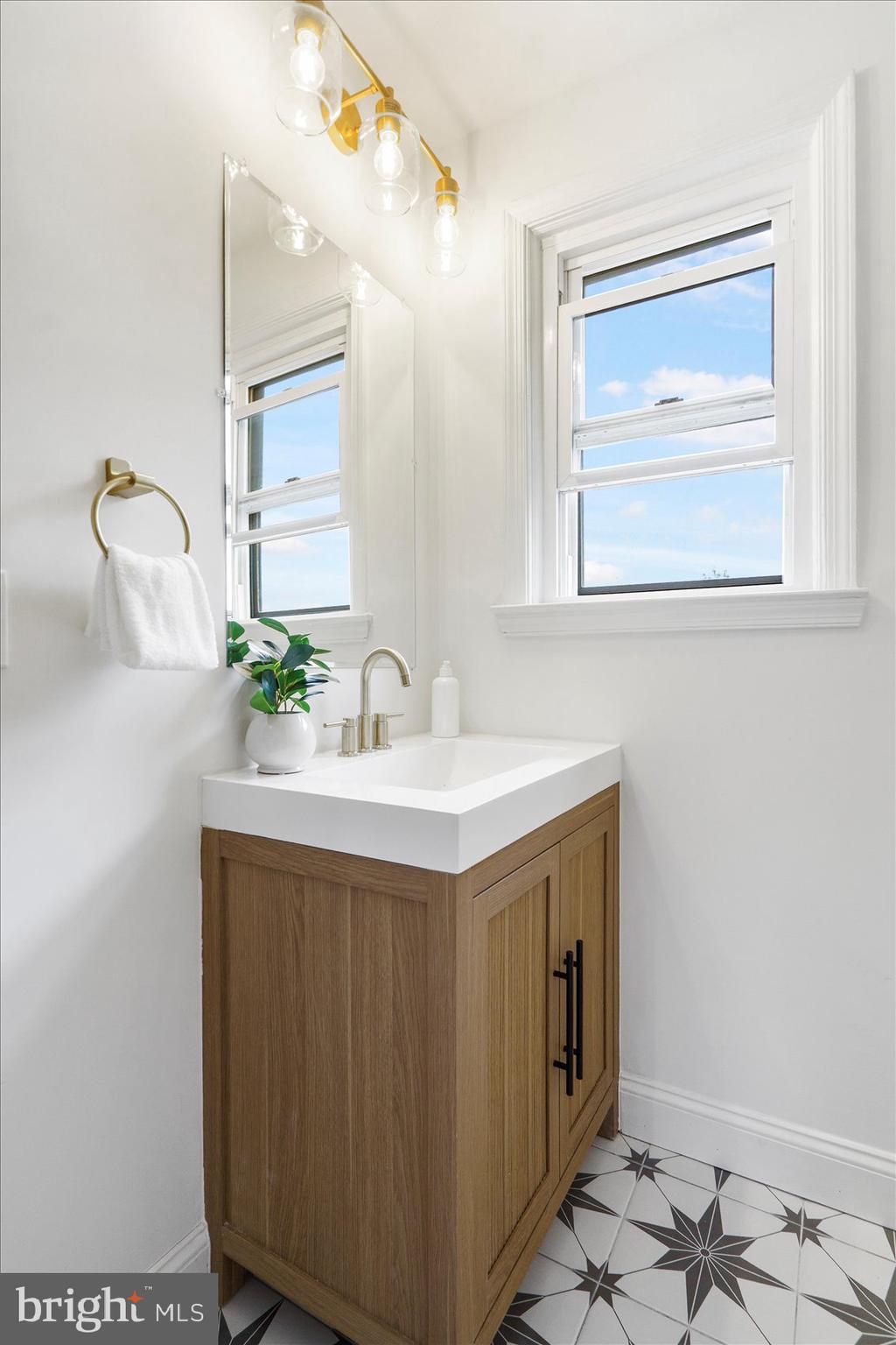 2210 Walshire Avenue Baltimore, MD 21214 - Photo 34 of 42 a bathroom with a sink and a mirror