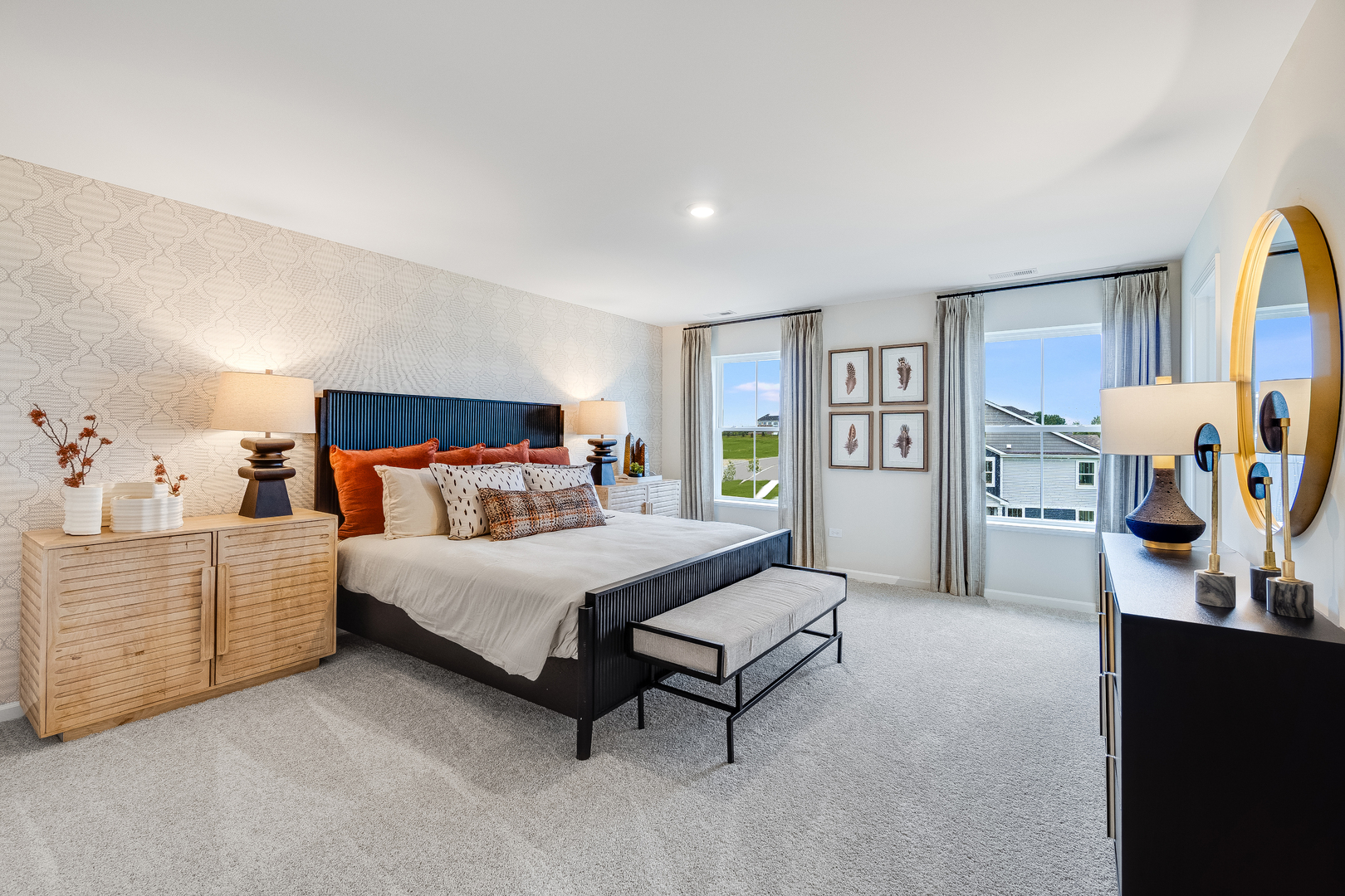 408 Red Oak Circle Volo, IL 60020 - Photo 9 of 19 a bed room with a bed and a walk in closet