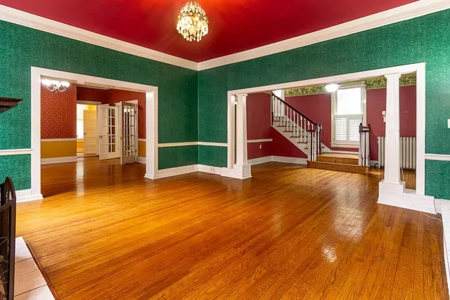 a view of an indoor swimming pool