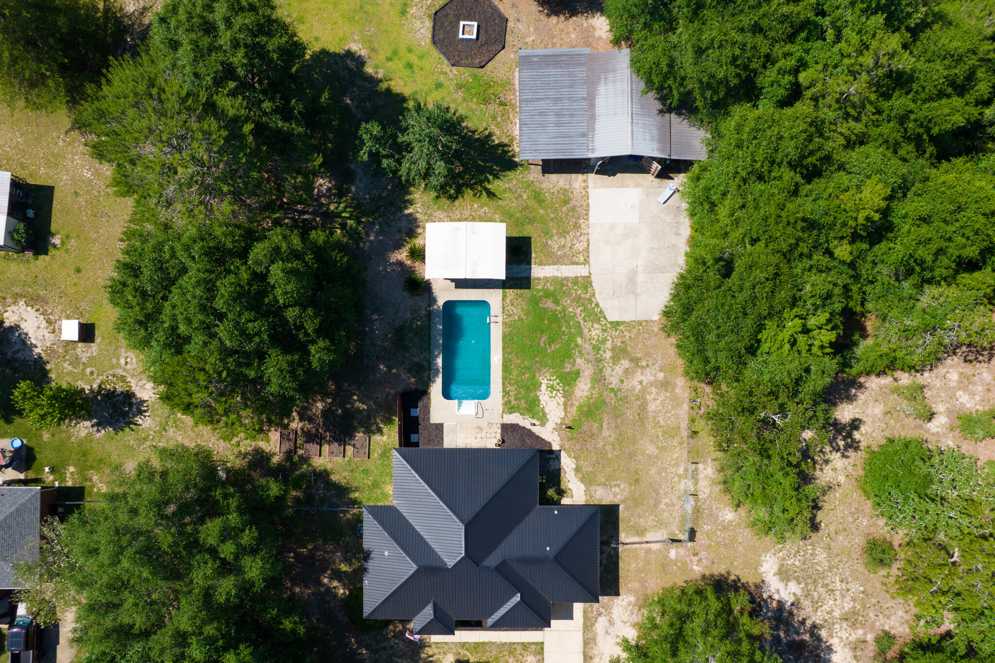 4236 Edge Perry Road Crestview, FL 32539 - Photo 39 of 51 an aerial view of a house with garden space and street view