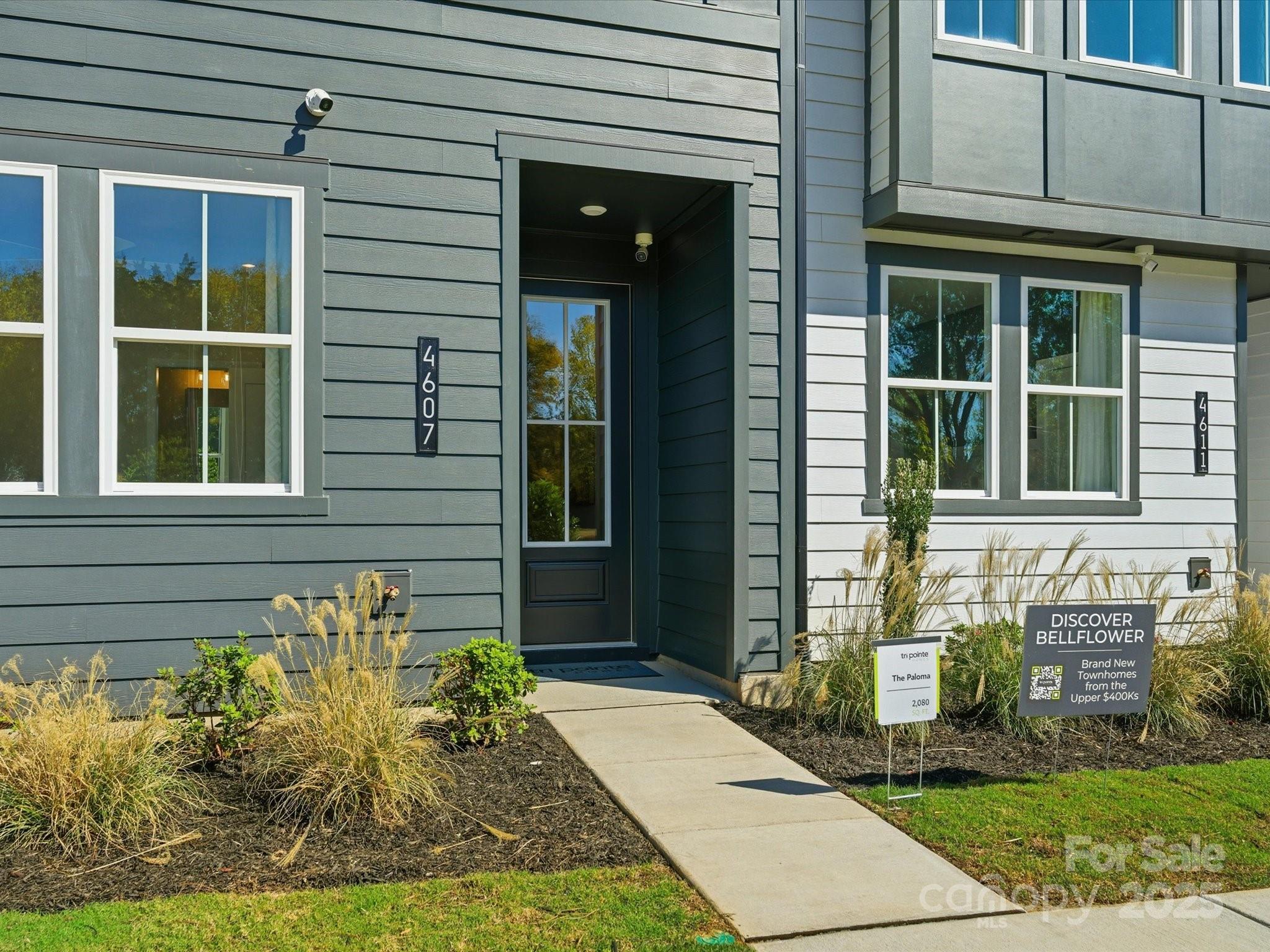 a front view of a house