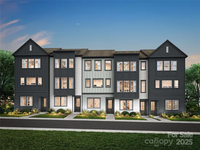 a front view of a building with street view