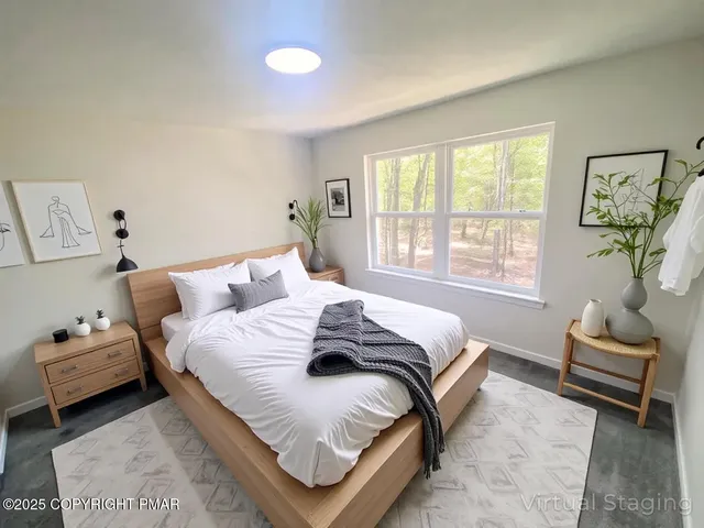 a view of a hallway with stairs