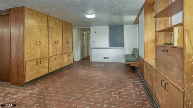 a view of hallway with shower