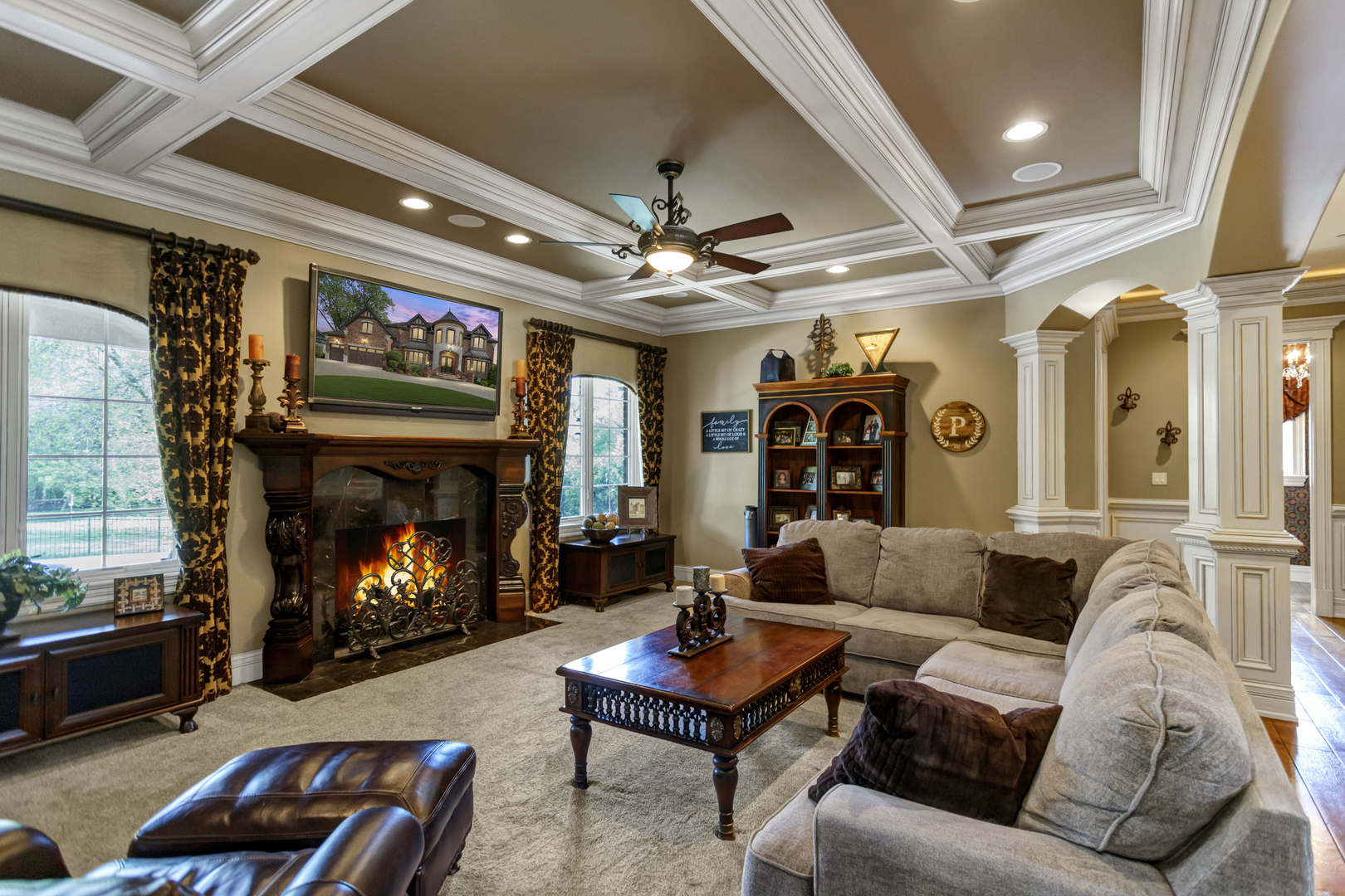 400 West Maple Avenue Roselle, IL 60172 - Photo 25 of 91 a living room with furniture and a fireplace