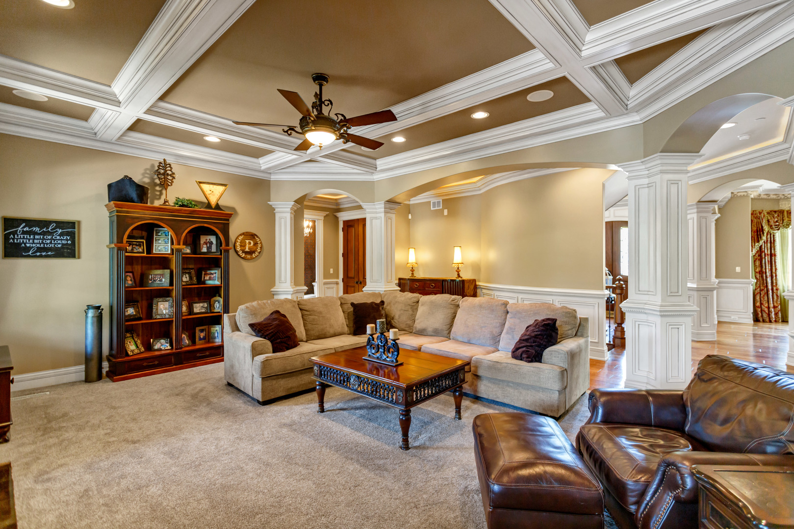 400 West Maple Avenue Roselle, IL 60172 - Photo 26 of 91 a living room with furniture a ceiling fan and a rug