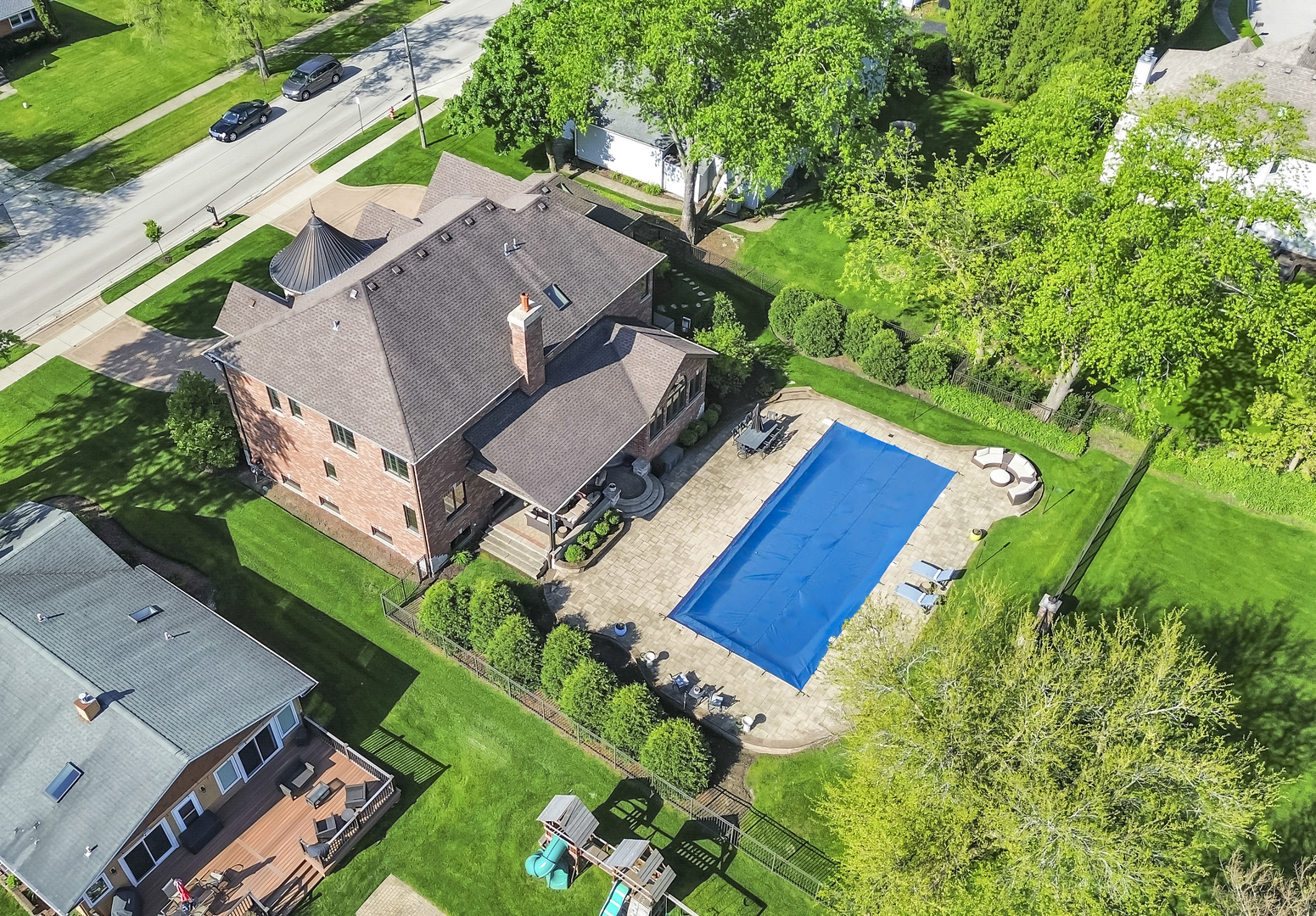 400 West Maple Avenue Roselle, IL 60172 - Photo 86 of 91 an aerial view of a house with yard swimming pool and outdoor seating