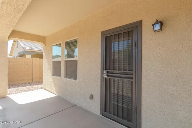 a view of an front door