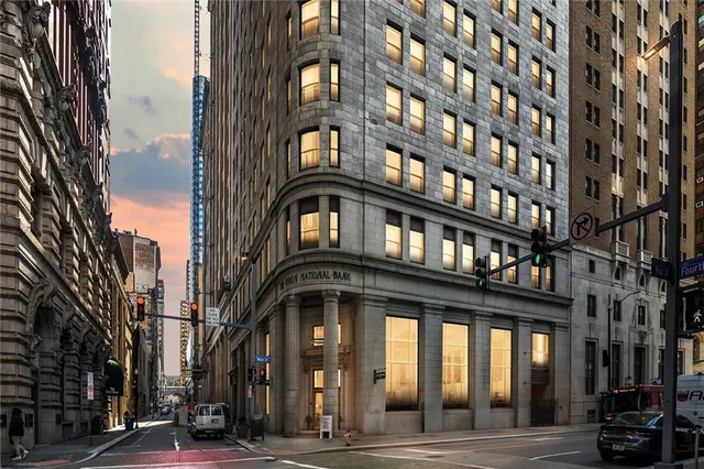 a front view of a building