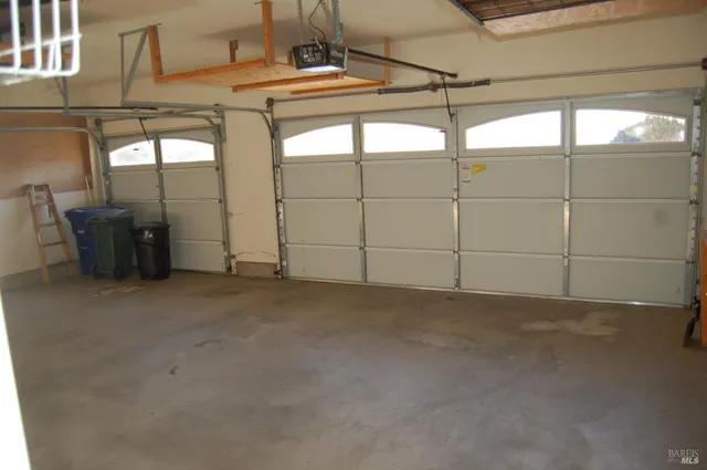 a view of a garage