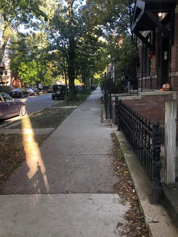 a view of street with sitting area