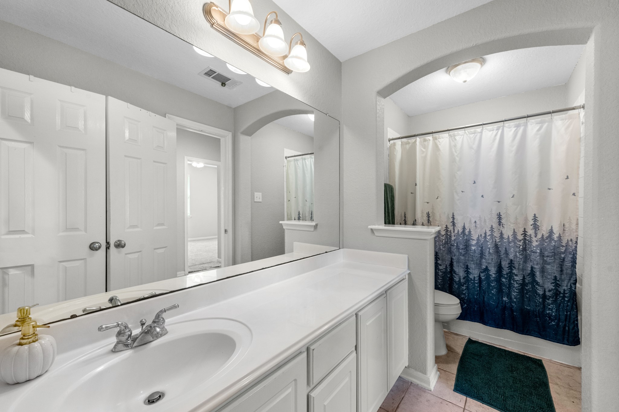 19310 Arbor Breeze Court Spring, TX 77379 - Photo 23 of 37 a bathroom with a sink and a mirror