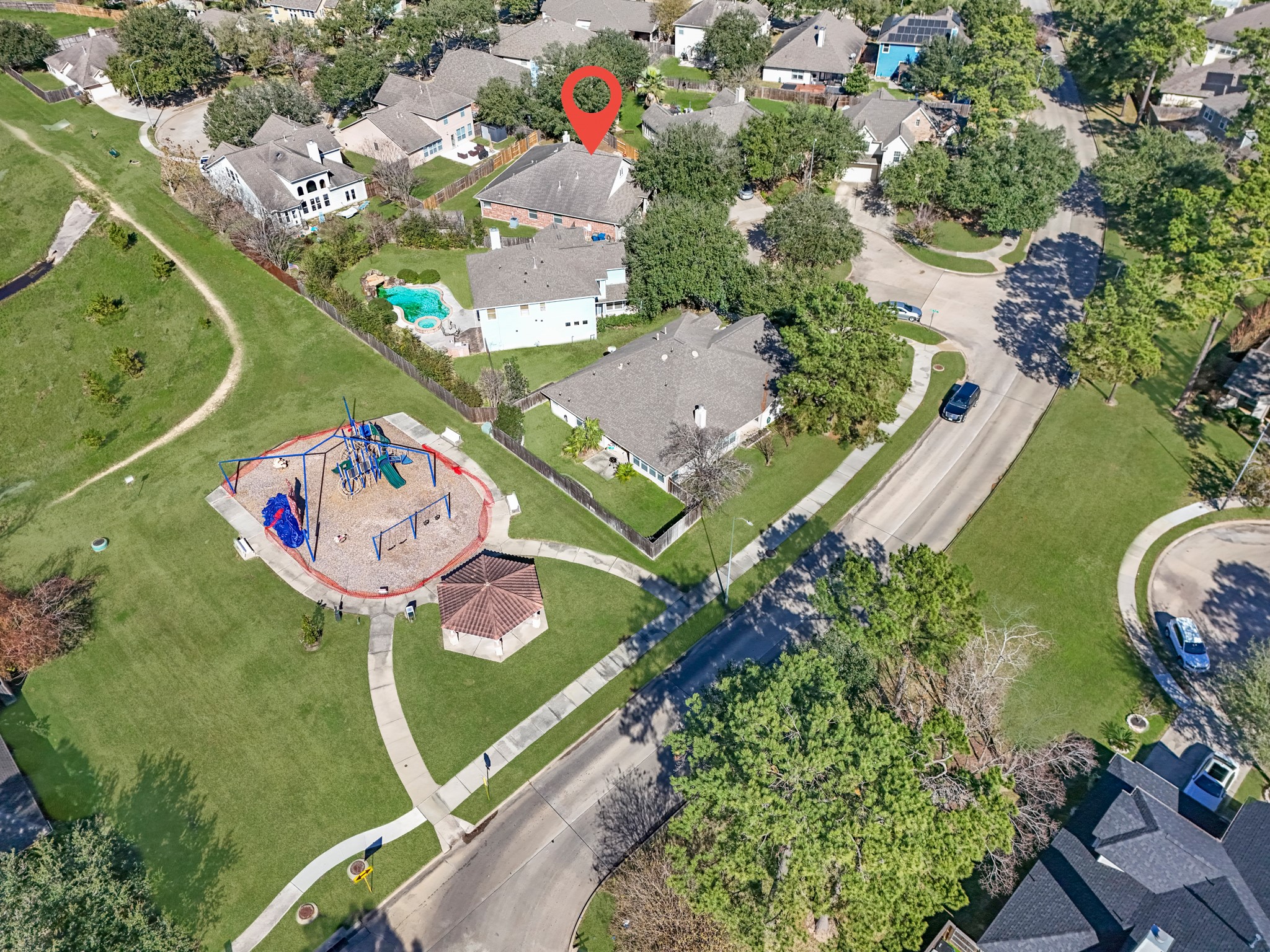 19310 Arbor Breeze Court Spring, TX 77379 - Photo 37 of 37 an aerial view of a kitchen