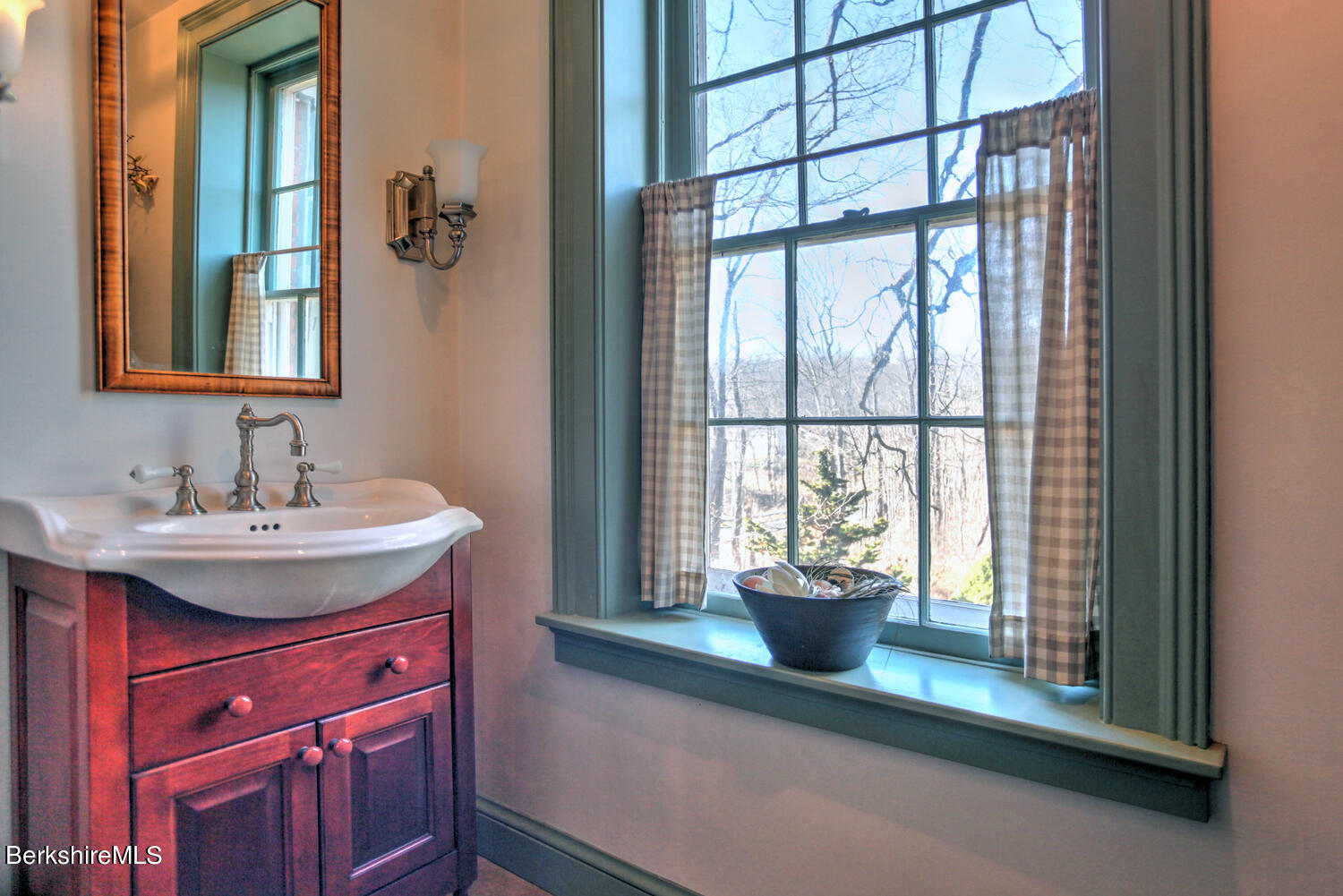 1586 Main Road Granville, MA 01034 - Photo 22 of 44 a bathroom with a sink and a mirror