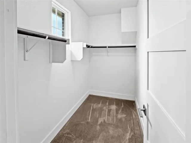 a view of small space with racks on the wall