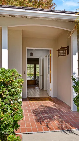a view of front door of house