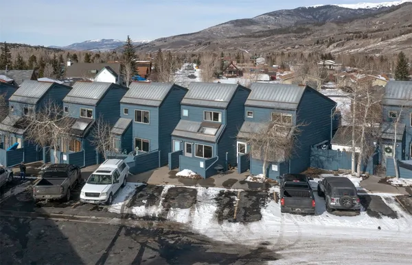an aerial view of a city