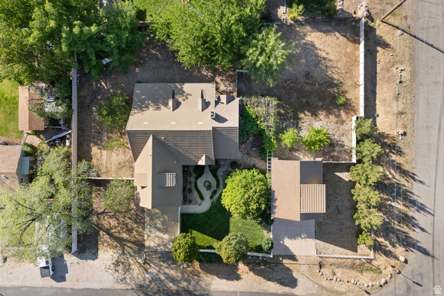 20 Valley Road Leeds, UT 84746 - Photo 51 of 57 Aerial perspective showcasing a property with a distinct, multi-level roofline