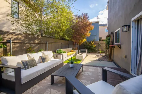 a view of a outdoor seating