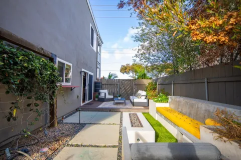 a view of swimming pool with chairs