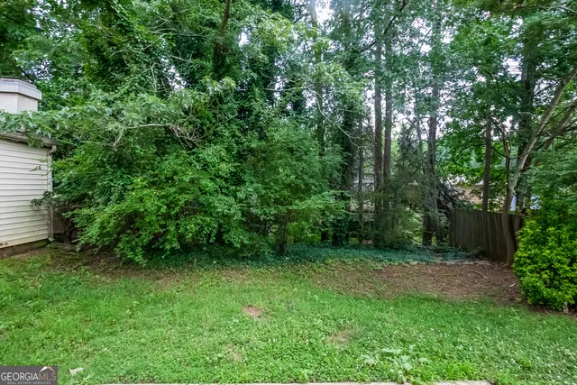 a view of an outdoor space and a yard