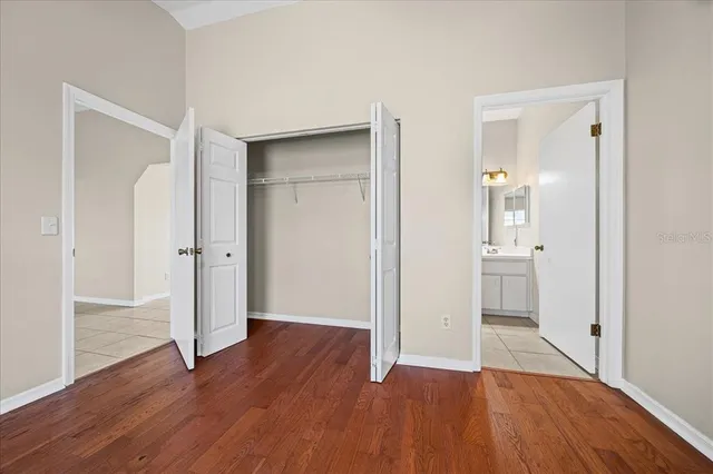 a view of a room with an empty space