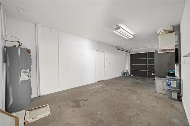 an aerial view of a house with outdoor space