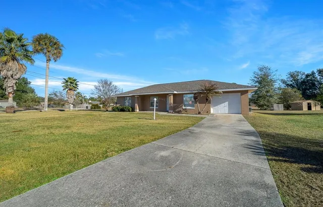 an empty room with entrance door