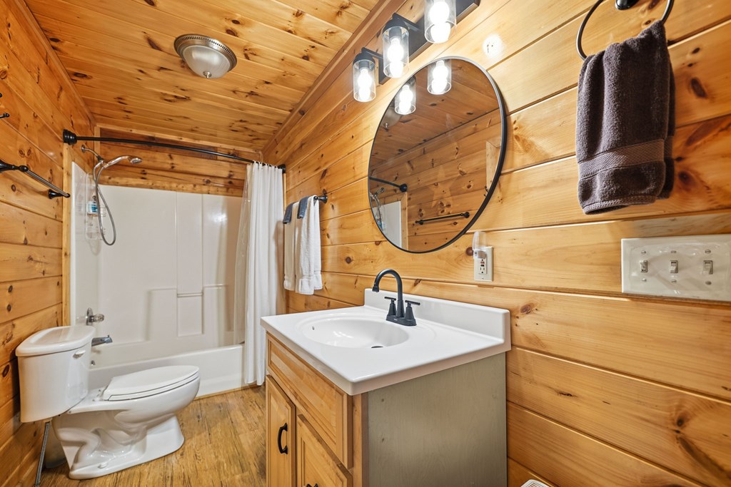 25 Foster Lane Morganton, GA 30560 - Photo 17 of 28 a bathroom with a sink a toilet and a mirror