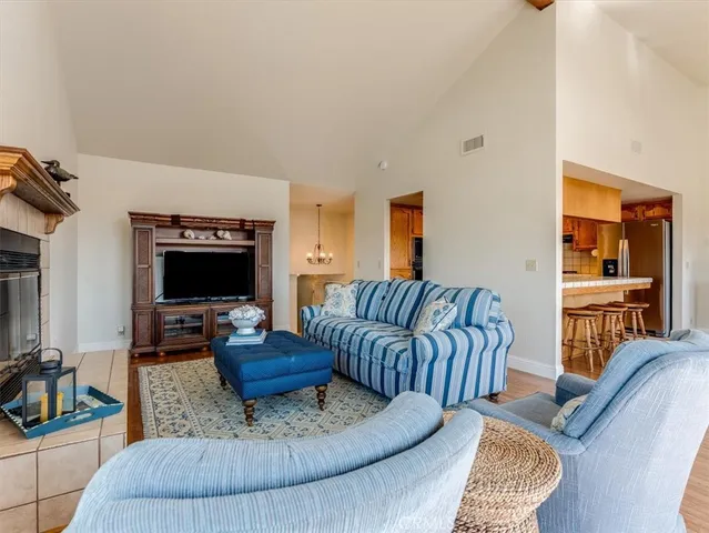 a view of a terrace with a bench