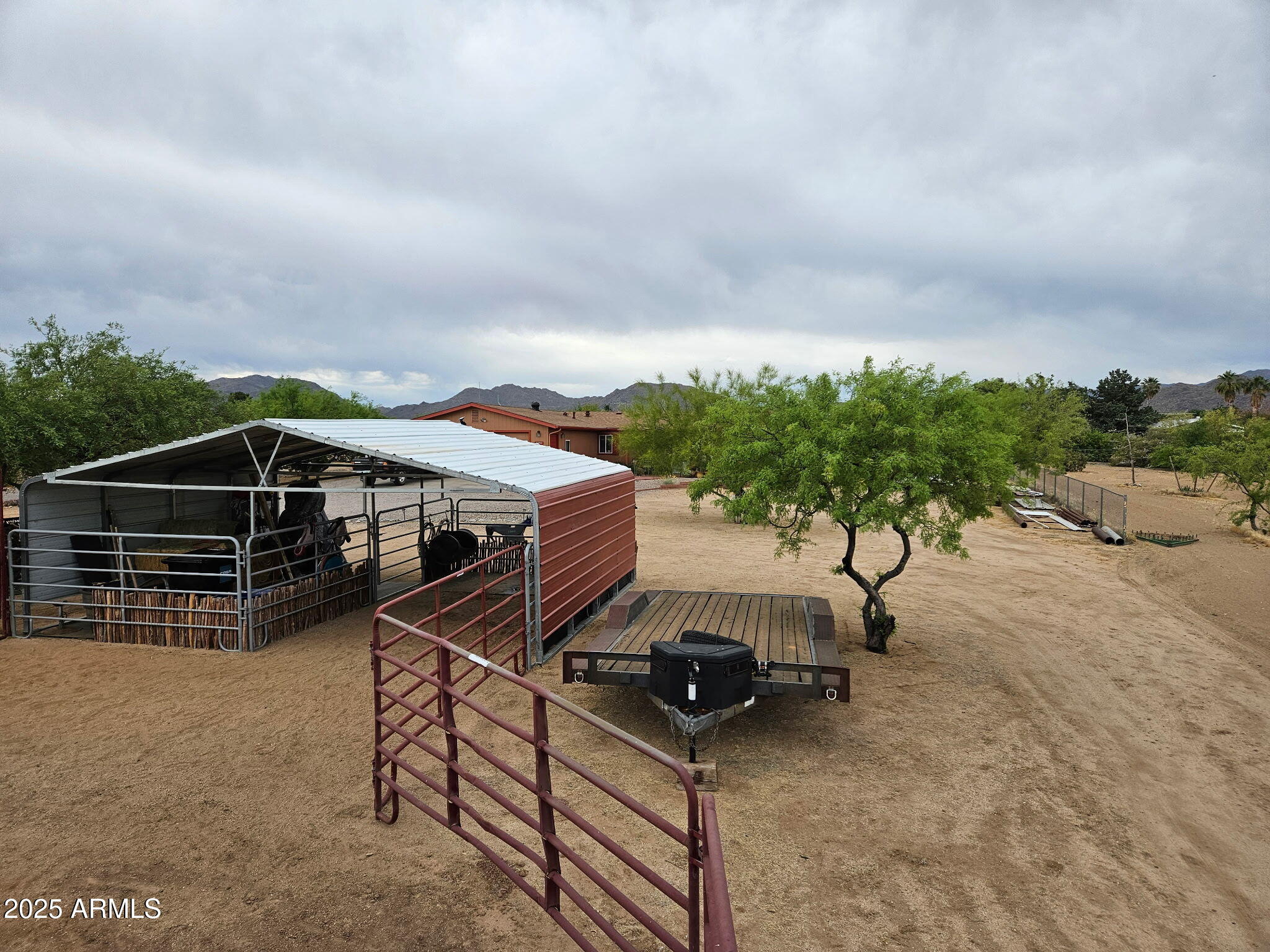 23300 West Mule Deer Lane, Unit 2 Congress, AZ 85332 - Photo 16 of 17 a view of a terrace with a bench