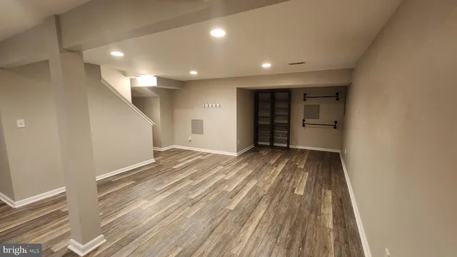 a view of hallway with a window