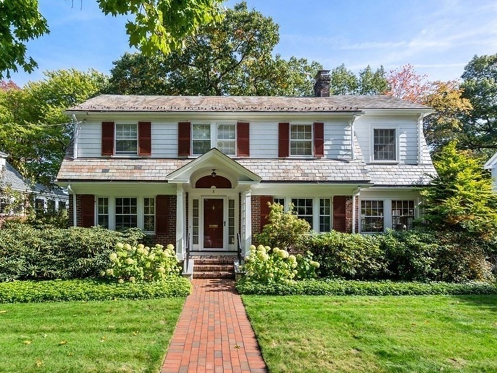 8 Whitney Road Newton, MA 02460 - Photo 1 of 25 a front view of a house with a yard