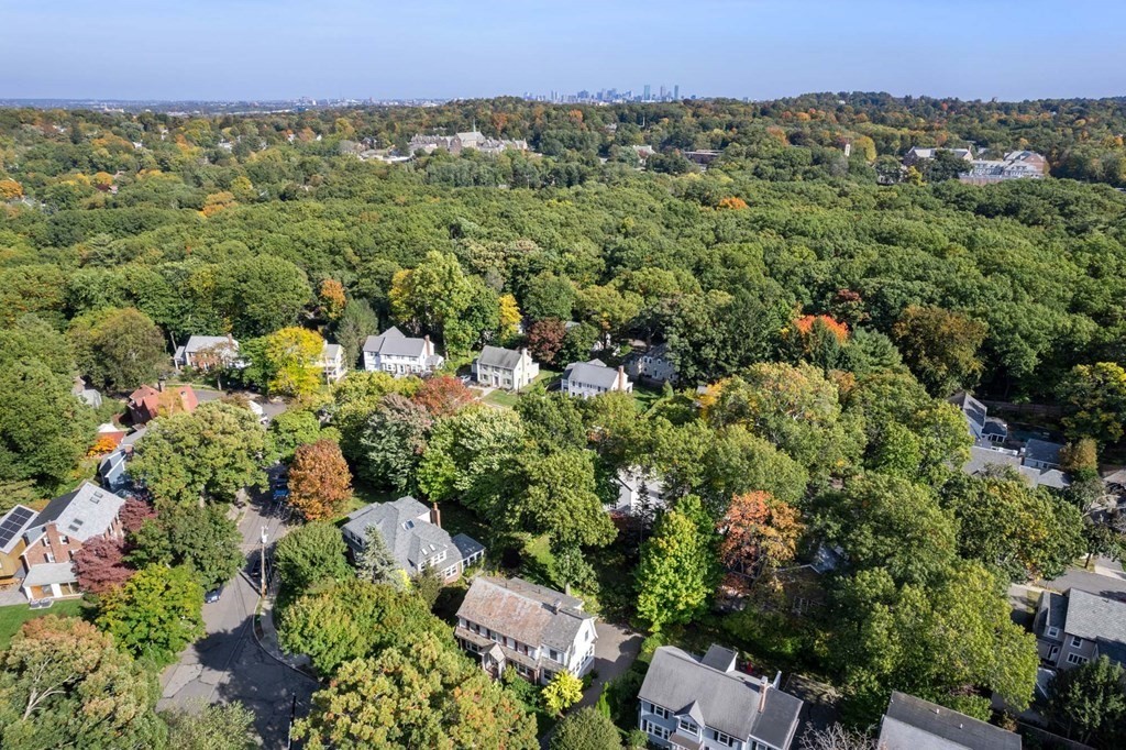 8 Whitney Road Newton, MA 02460 - Photo 24 of 25 an aerial view of residential house with outdoor space and trees all around