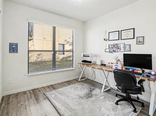 a workspace with a window
