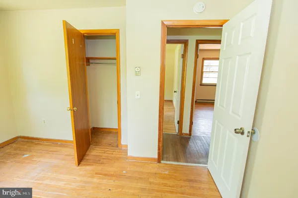 a view of a bathroom with a glass door