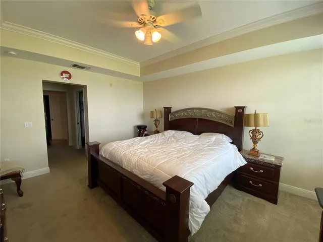 a view of a closet in a room